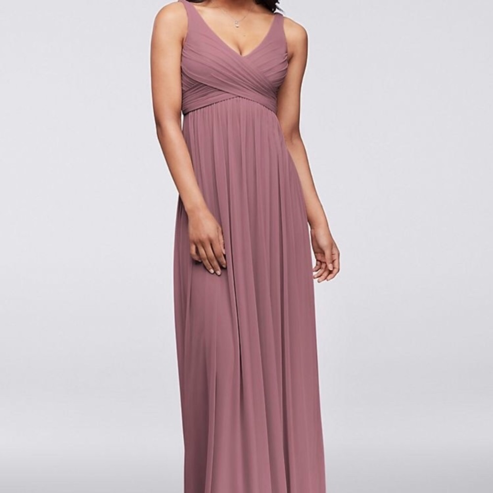 Davids Bridal long cowl neck dress size 2